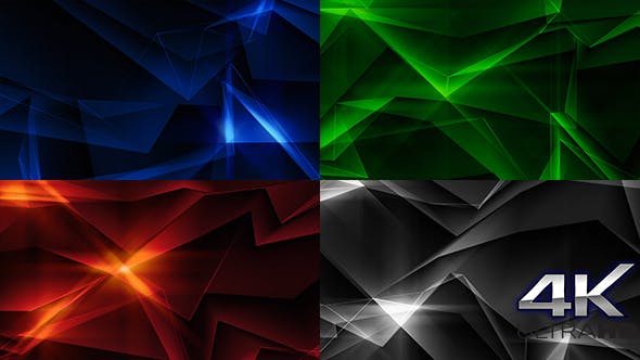 Epic Shiny Polygonal Background Loop 4k - Download 21327610 Videohive