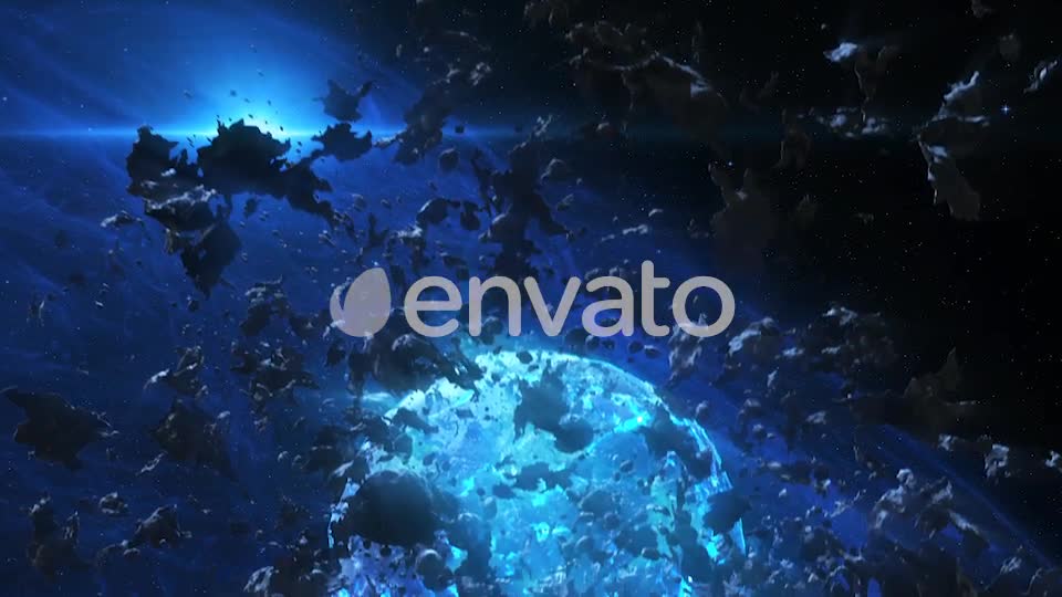 Epic Space Scene with Asteroids and Planet Videohive 22175307 Motion Graphics Image 1