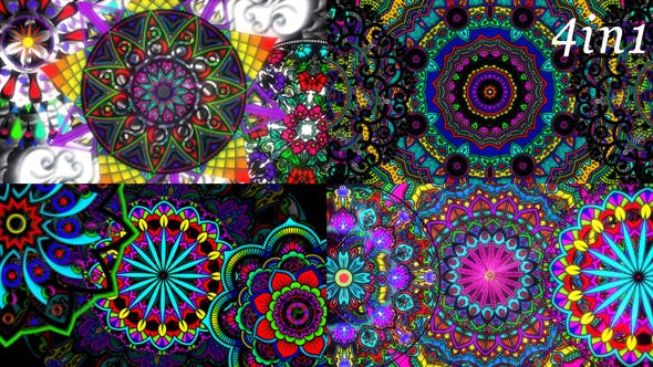 Ethno Mandala VJ Loop Pack (4in1) - Videohive Download 20440545