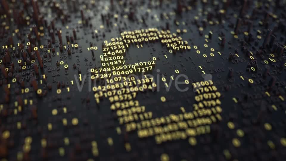 Euro EUR Symbol Made of Golden Numbers Videohive 20860767 Motion Graphics Image 1