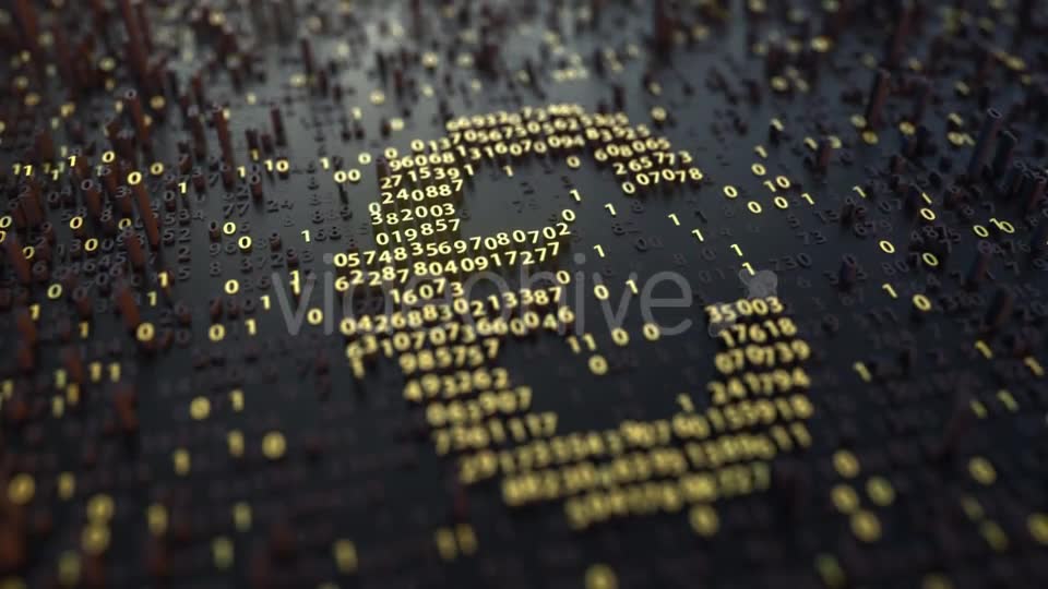 Euro EUR Symbol Made of Golden Numbers Videohive 20860767 Motion Graphics Image 2