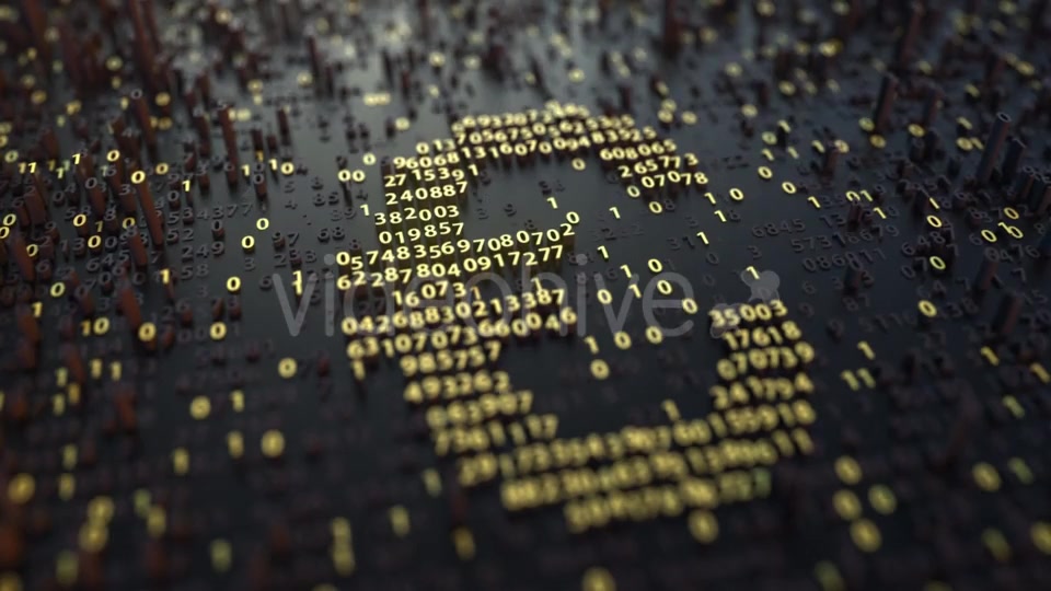 Euro EUR Symbol Made of Golden Numbers Videohive 20860767 Motion Graphics Image 3