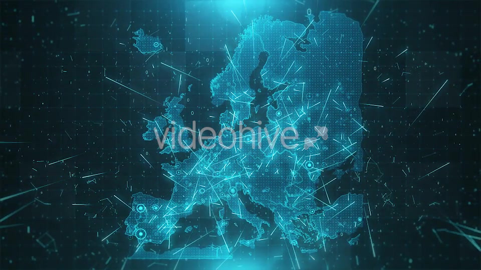 Europe Map Background Cities Connections Videohive 18508056 Motion Graphics Image 5