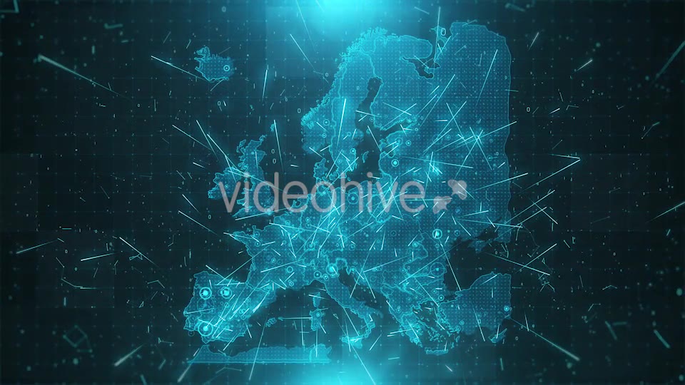 Europe Map Background Cities Connections Videohive 18508056 Motion Graphics Image 6