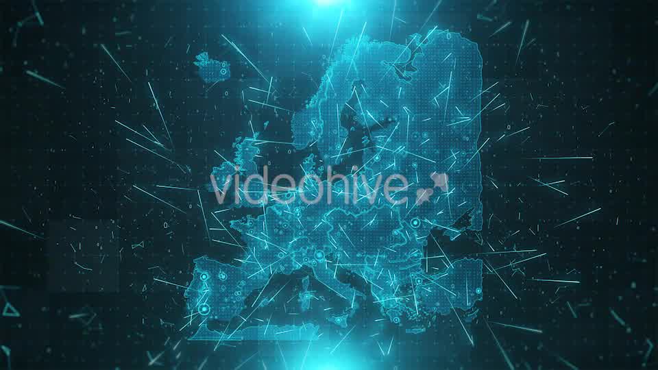 Europe Map Background Cities Connections Videohive 18508056 Motion Graphics Image 9