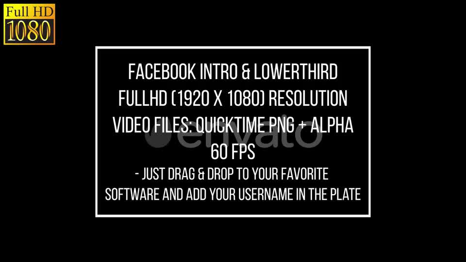 Facebook Intro and Lowerthird FullHD (Video) Videohive 25552888 Motion Graphics Image 1