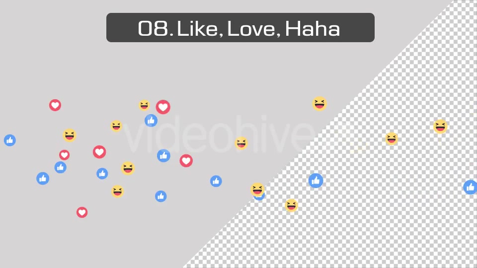 Facebook Like Reactions 12 Pack Videohive 19587458 Motion Graphics Image 7