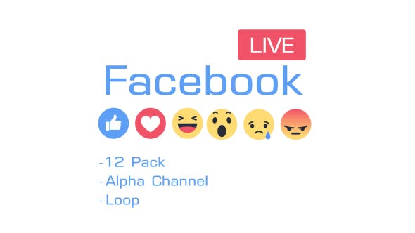 Facebook Like Reactions 12 Pack - 19587458 Videohive Download