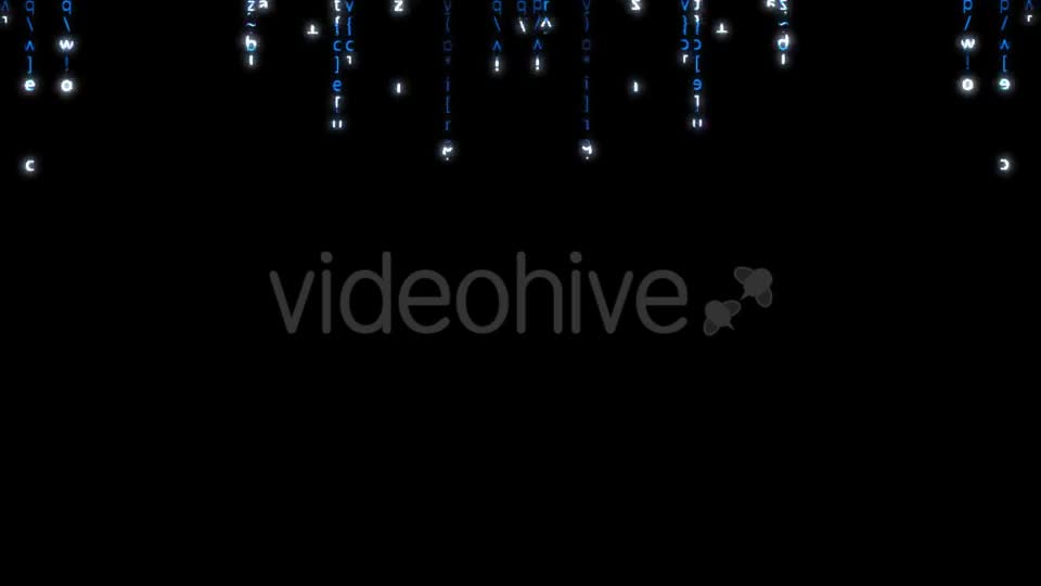 Falling Blue Matrix Code Videohive 20618063 Motion Graphics Image 1