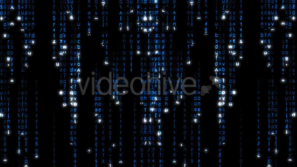 Falling Blue Matrix Code Videohive 20618063 Motion Graphics Image 3
