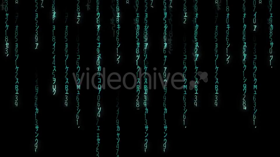 Falling Blue Matrix Code Videohive 20813487 Motion Graphics Image 3