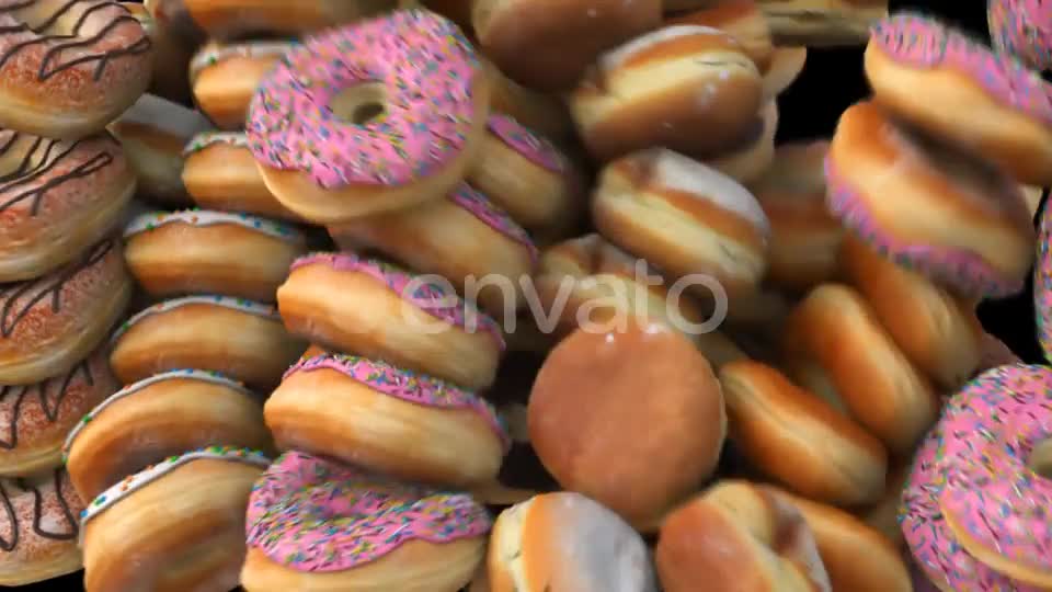 Falling Different Donuts Videohive 22279883 Motion Graphics Image 1