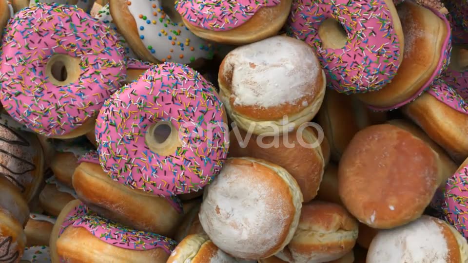 Falling Different Donuts Videohive 22279883 Motion Graphics Image 2