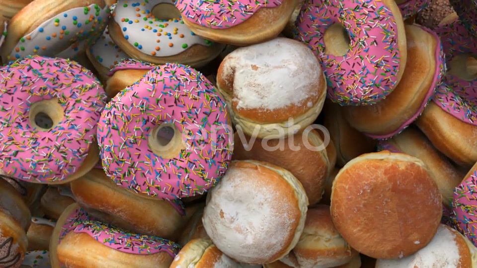 Falling Different Donuts Videohive 22279883 Motion Graphics Image 3