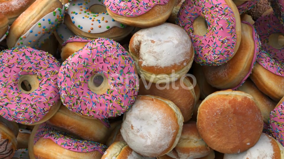 Falling Different Donuts Videohive 22279883 Motion Graphics Image 4