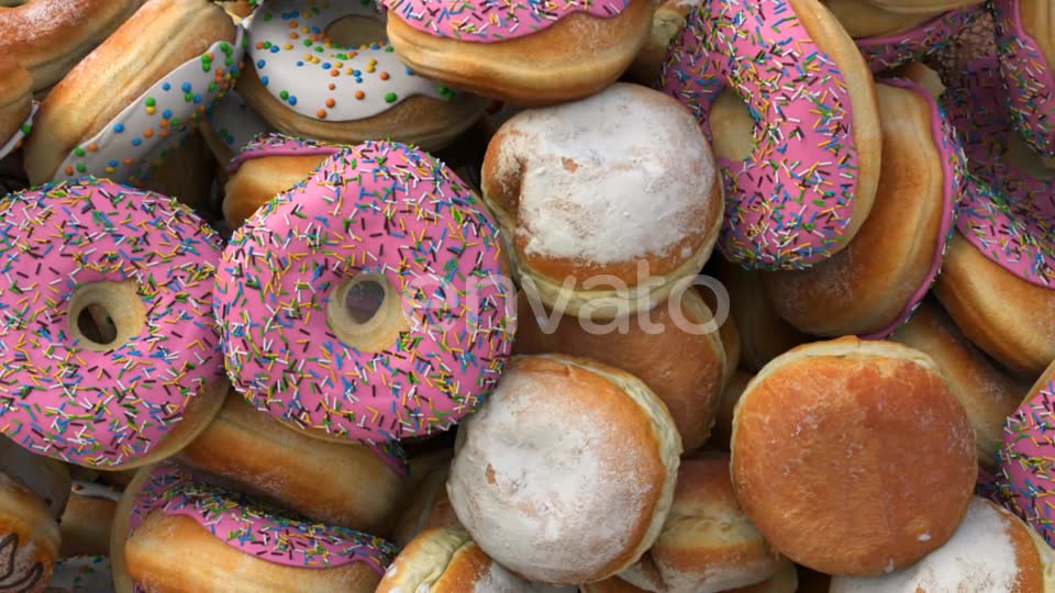 Falling Different Donuts Videohive 22279883 Motion Graphics Image 6