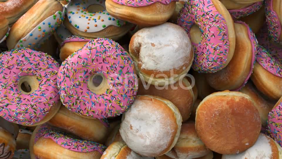 Falling Different Donuts Videohive 22279883 Motion Graphics Image 7