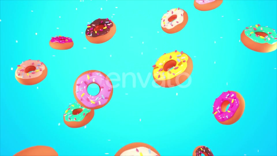 Falling Donuts Background Videohive 23946504 Motion Graphics Image 10