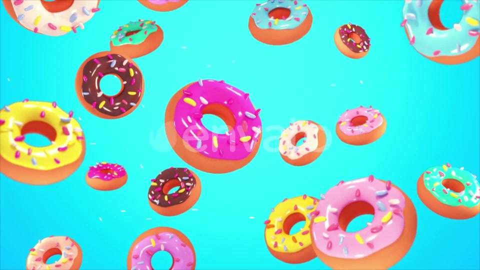 Falling Donuts Background Videohive 23946504 Motion Graphics Image 11