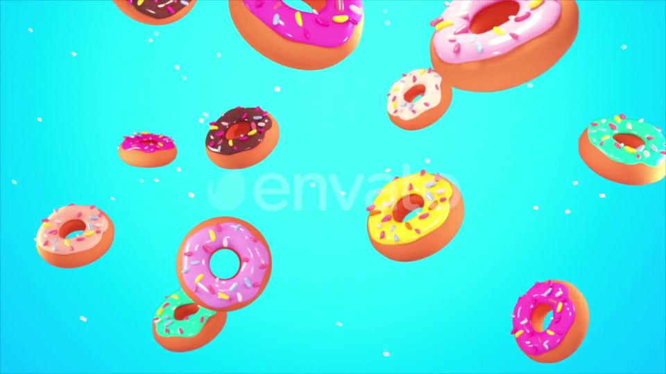 Falling Donuts Background Videohive 23946504 Motion Graphics Image 5