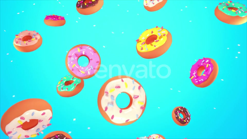 Falling Donuts Background Videohive 23946504 Motion Graphics Image 7
