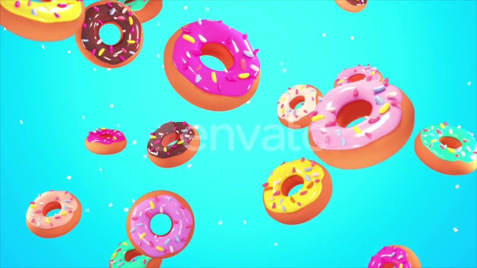 Falling Donuts Background Videohive 23946504 Motion Graphics Image 8