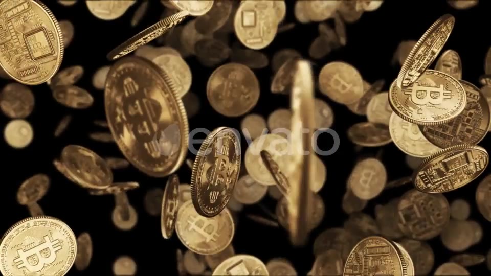 Falling Gold Coins Bitcoin Videohive 21916754 Motion Graphics Image 10