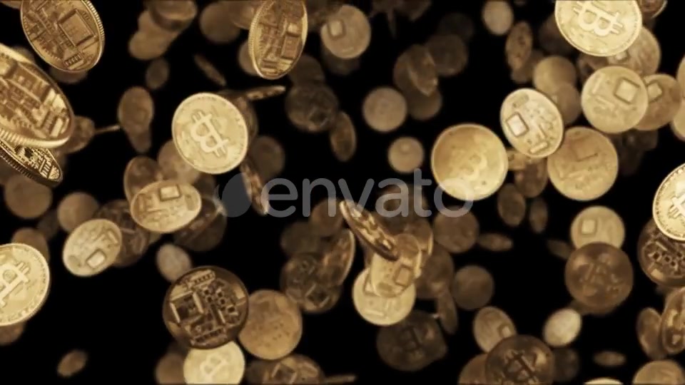 Falling Gold Coins Bitcoin Videohive 21916754 Motion Graphics Image 5