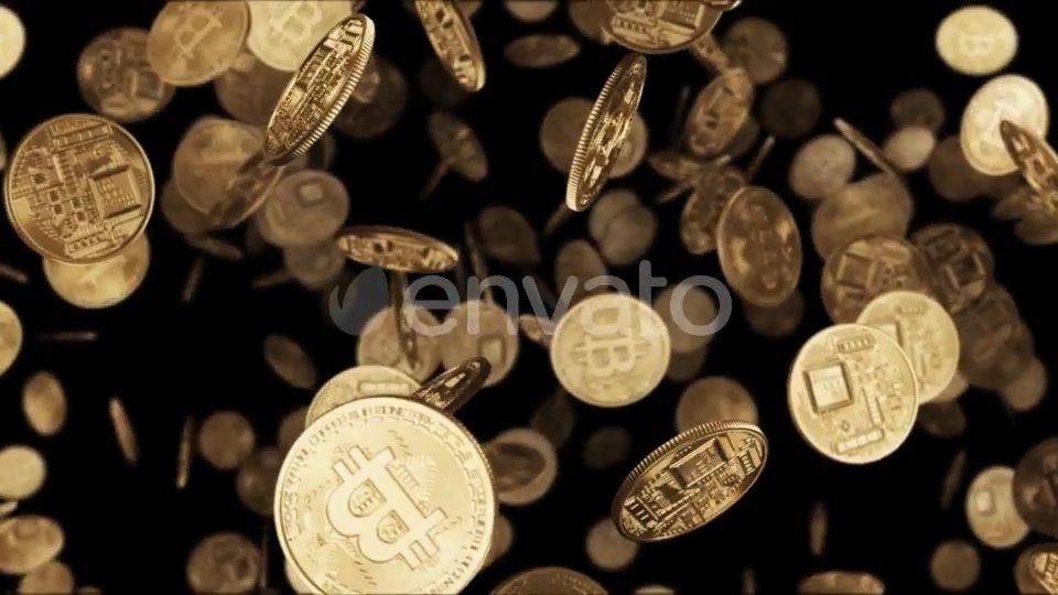 Falling Gold Coins Bitcoin Videohive 21916754 Motion Graphics Image 6