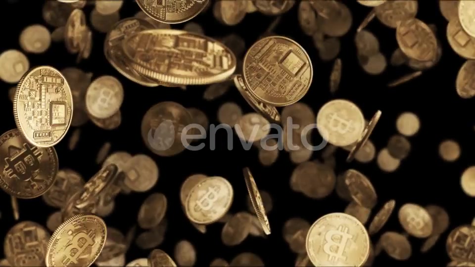 Falling Gold Coins Bitcoin Videohive 21916754 Motion Graphics Image 7