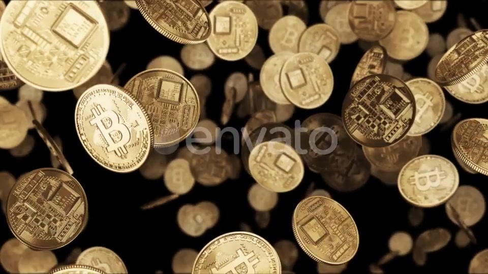 Falling Gold Coins Bitcoin Videohive 21916754 Motion Graphics Image 8