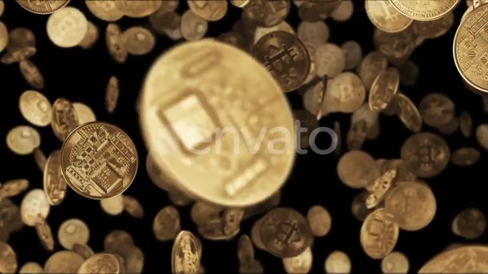 Falling Gold Coins Bitcoin Videohive 21916754 Motion Graphics Image 9