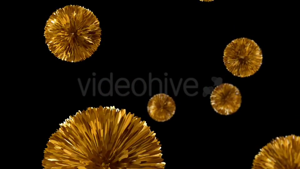 Falling Golden Pompoms Special Event Decoration Videohive 15296330 Motion Graphics Image 10