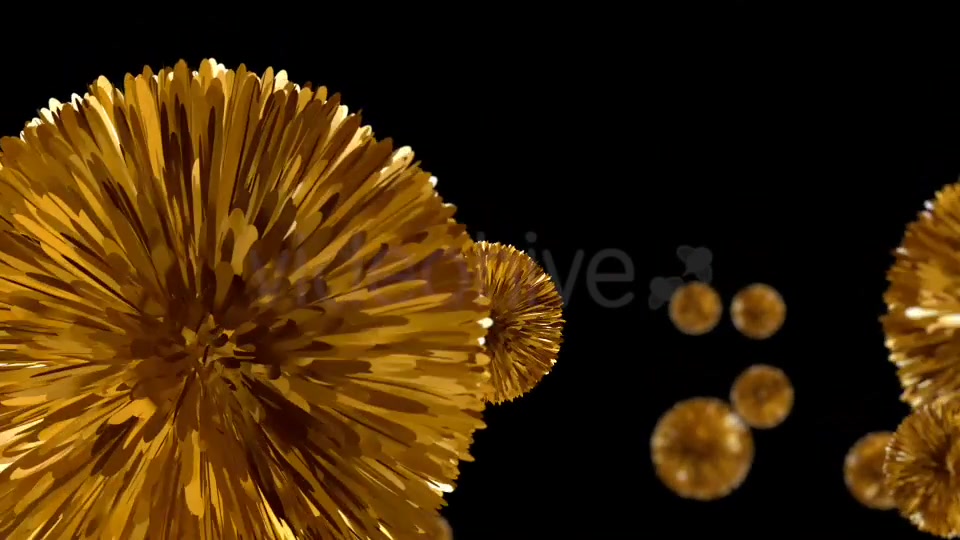 Falling Golden Pompoms Special Event Decoration Videohive 15296330 Motion Graphics Image 3