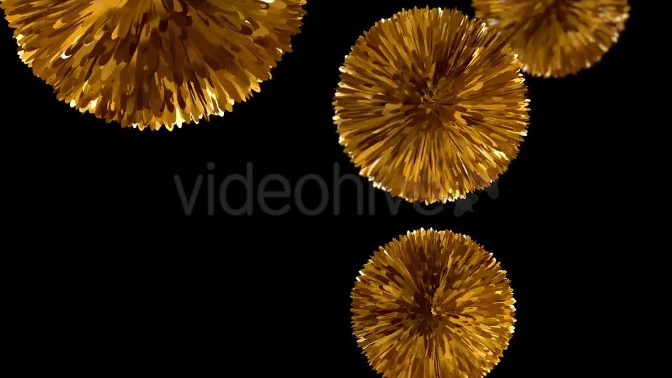 Falling Golden Pompoms Special Event Decoration Videohive 15296330 Motion Graphics Image 4