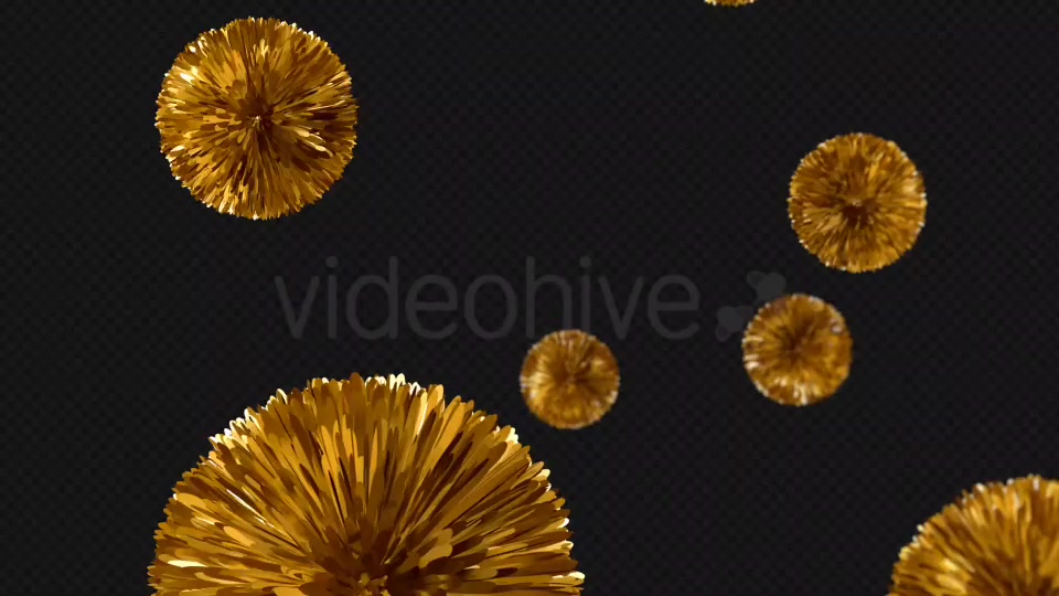 Falling Golden Pompoms Special Event Decoration Videohive 15296330 Motion Graphics Image 5