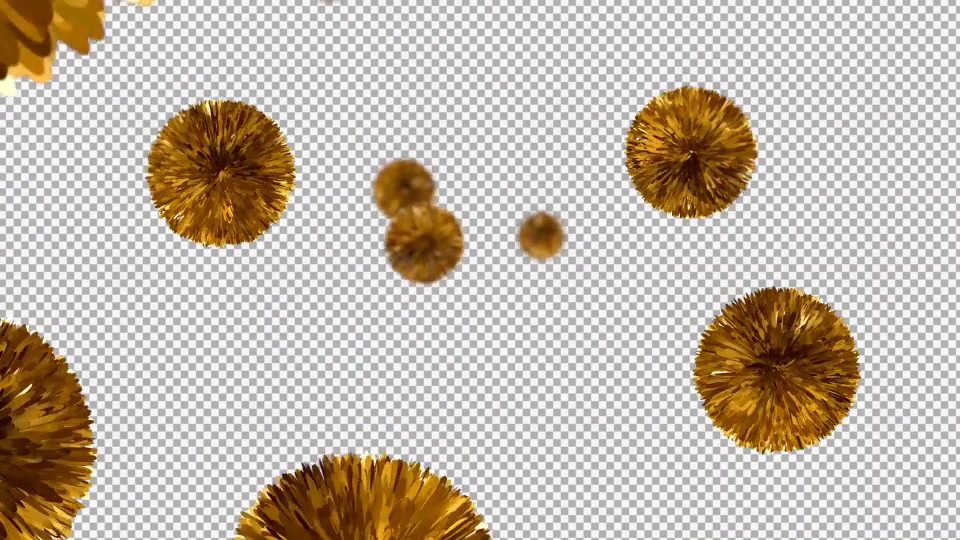 Falling Golden Pompoms Special Event Decoration Videohive 15296330 Motion Graphics Image 7
