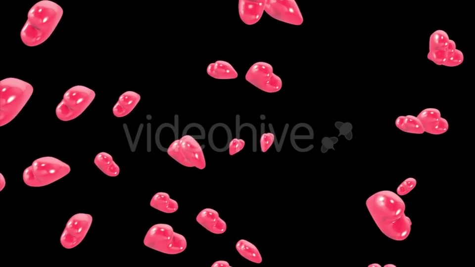 Falling Hearts with Alpha Channel Videohive 19378483 Motion Graphics Image 12