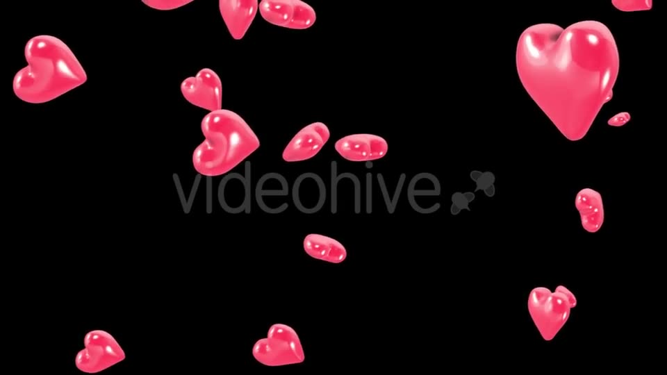 Falling Hearts with Alpha Channel Videohive 19378483 Motion Graphics Image 2