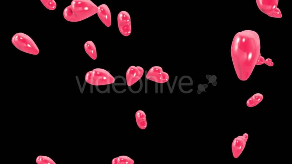 Falling Hearts with Alpha Channel Videohive 19378483 Motion Graphics Image 3