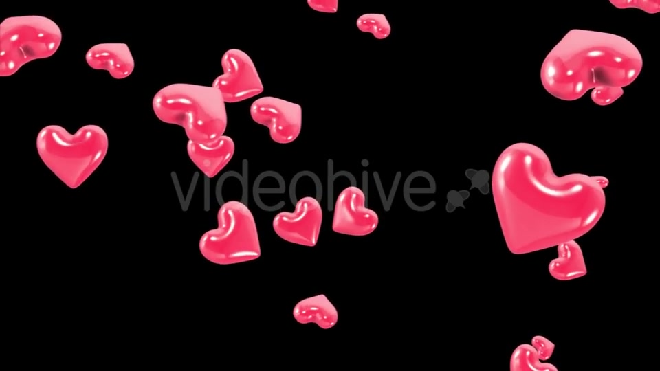 Falling Hearts with Alpha Channel Videohive 19378483 Motion Graphics Image 5