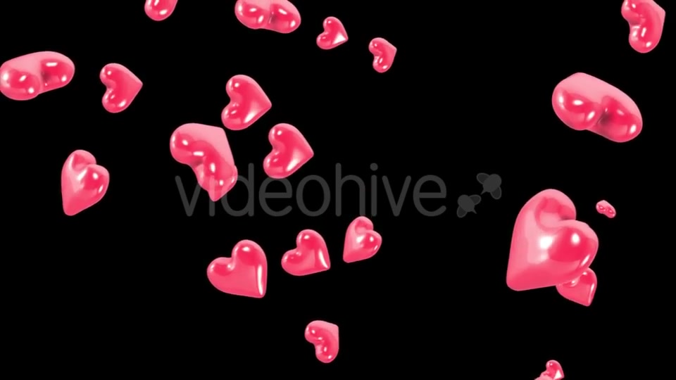 Falling Hearts with Alpha Channel Videohive 19378483 Motion Graphics Image 6