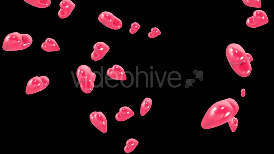Falling Hearts with Alpha Channel Videohive 19378483 Motion Graphics Image 7