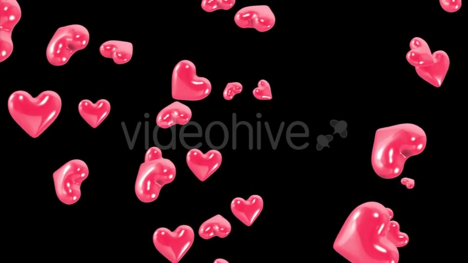Falling Hearts with Alpha Channel Videohive 19378483 Motion Graphics Image 9