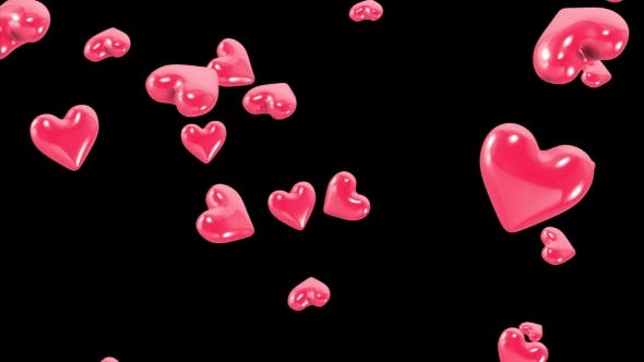 Falling Hearts with Alpha Channel - Download 19378483 Videohive