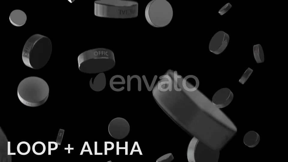 Falling Hockey Pucks with Matte Videohive 23397010 Motion Graphics Image 10