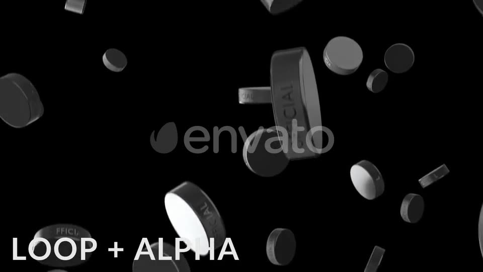 Falling Hockey Pucks with Matte Videohive 23397010 Motion Graphics Image 2