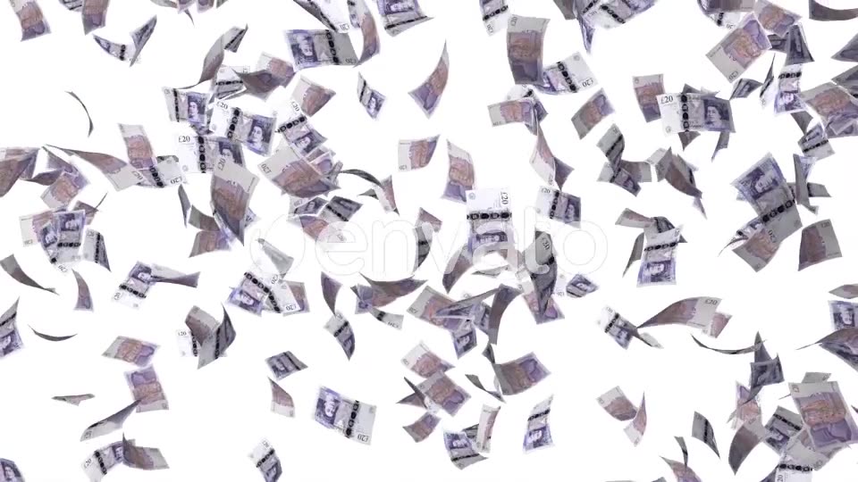 Falling Money British Pounds Raining Videohive 22842919 Motion Graphics Image 2