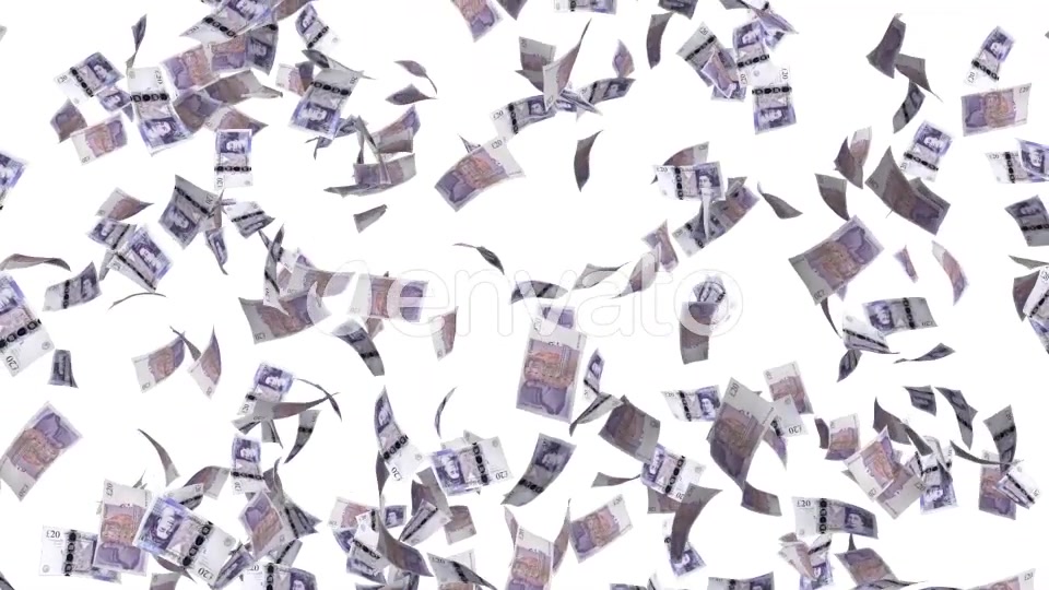 Falling Money British Pounds Raining Videohive 22842919 Motion Graphics Image 3