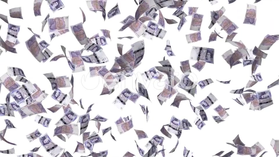 Falling Money British Pounds Raining Videohive 22842919 Motion Graphics Image 4
